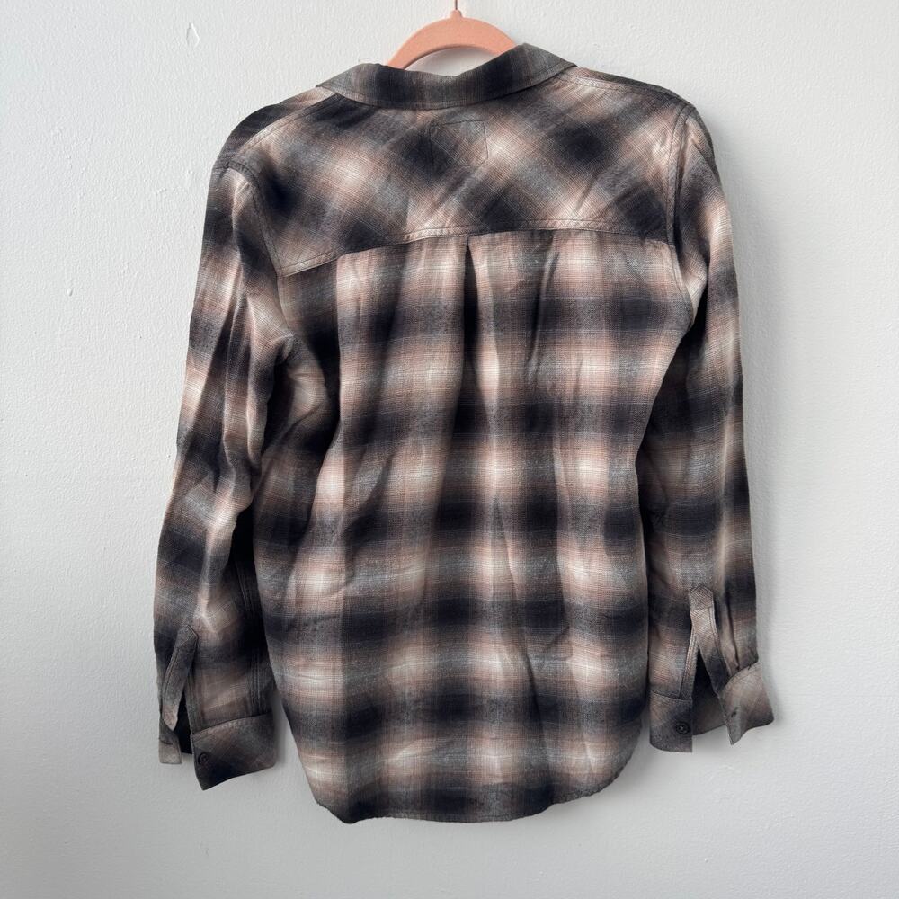 Rails Milo Latte Black Shadow Plaid Button Down S… - image 6